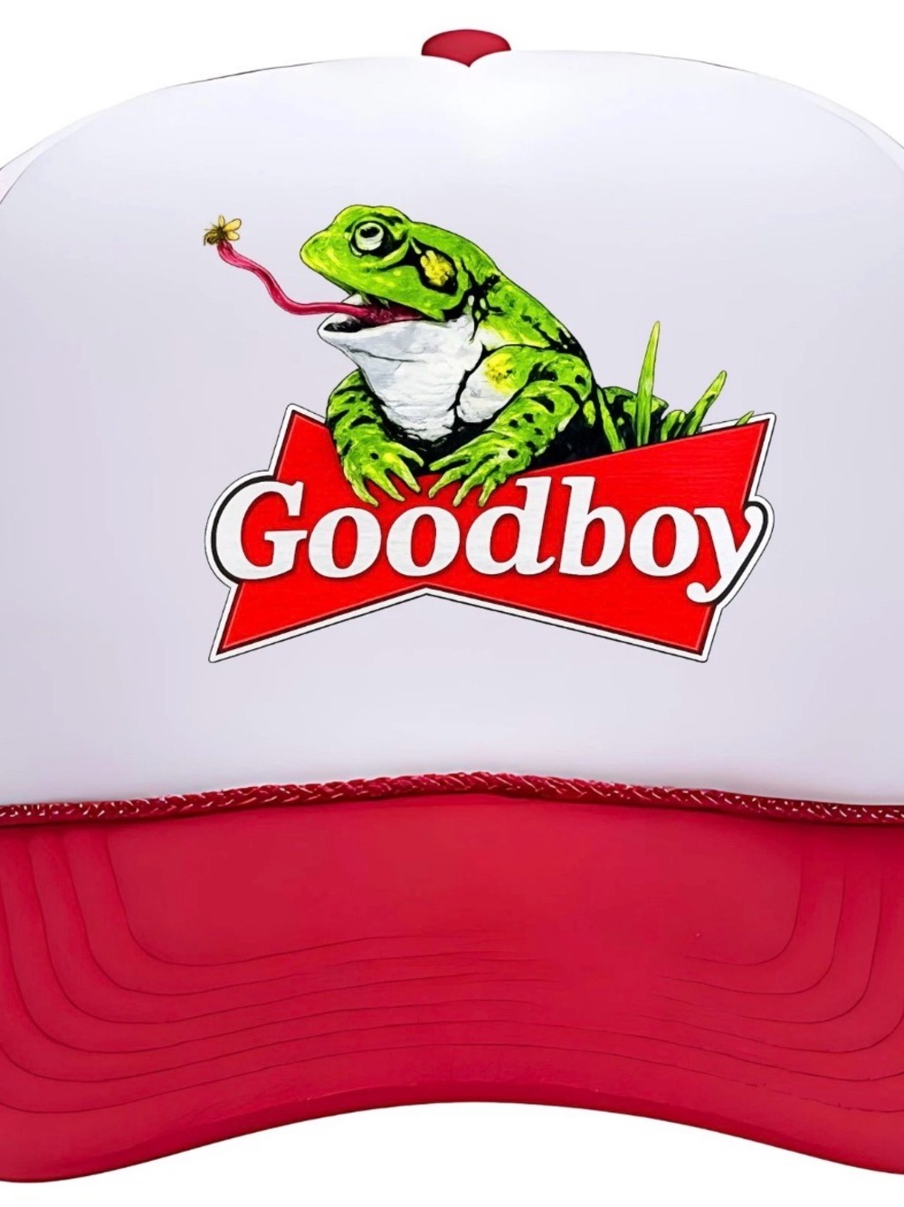 Good Boy Frog Foam Trucker Mesh Snapback Printed Red